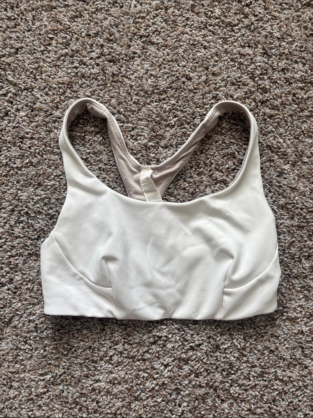 lululemon athletica Cream Racerback Sports Bra